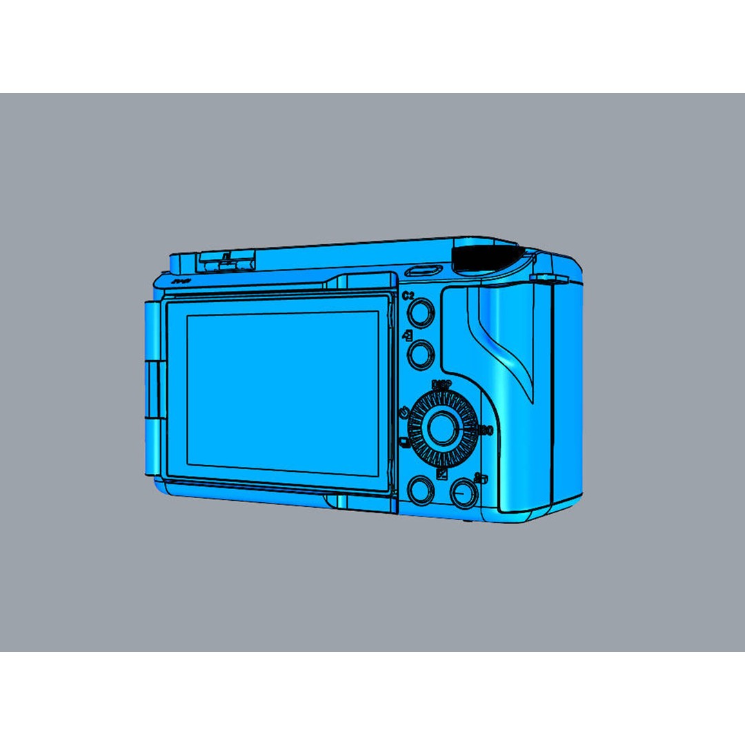 Sony Alpha ZV-E1 3D Model – Mirrorless Camera with FE 28-60mm Lens, FBX - View 21