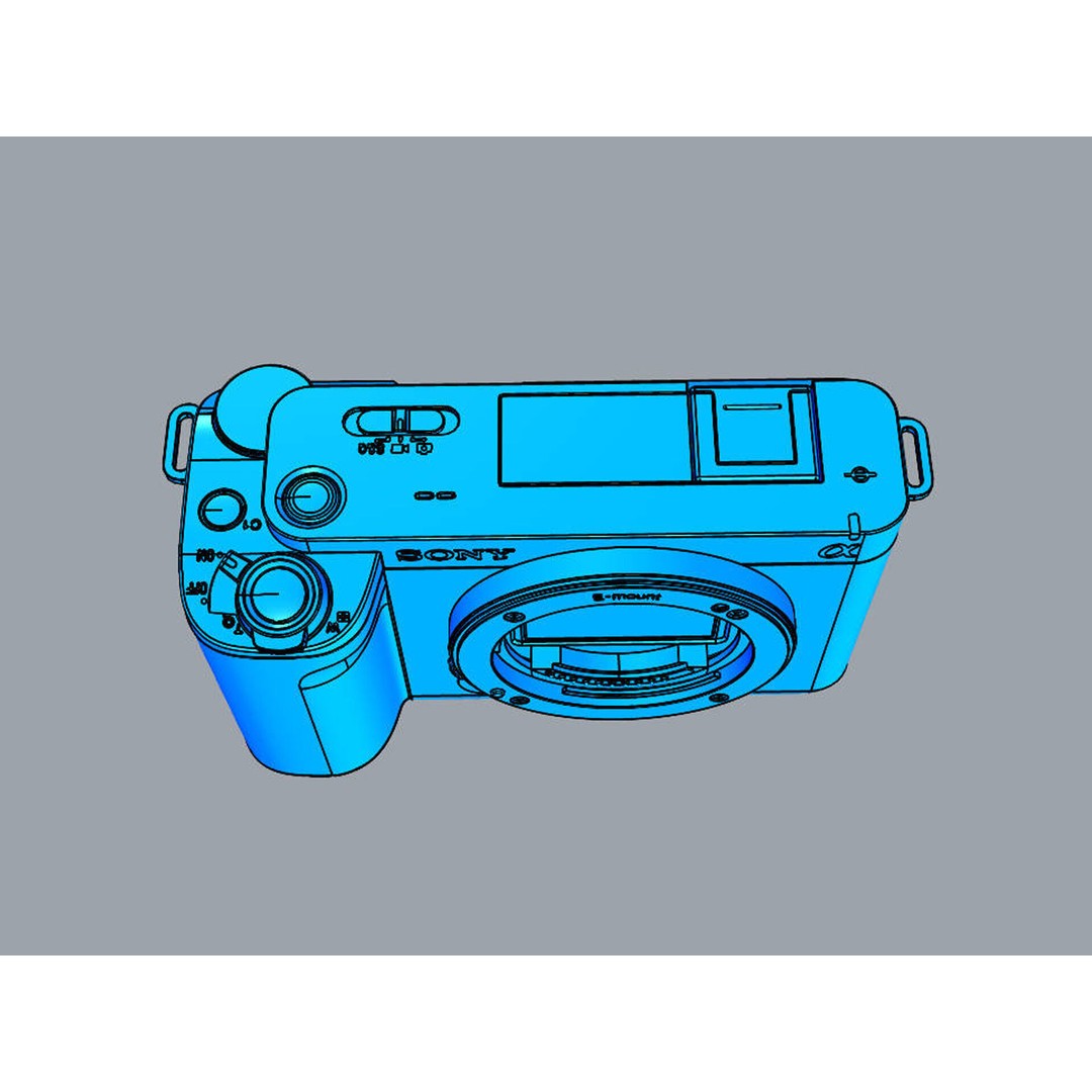 Sony Alpha ZV-E1 3D Model – Mirrorless Camera with FE 28-60mm Lens, FBX - View 22