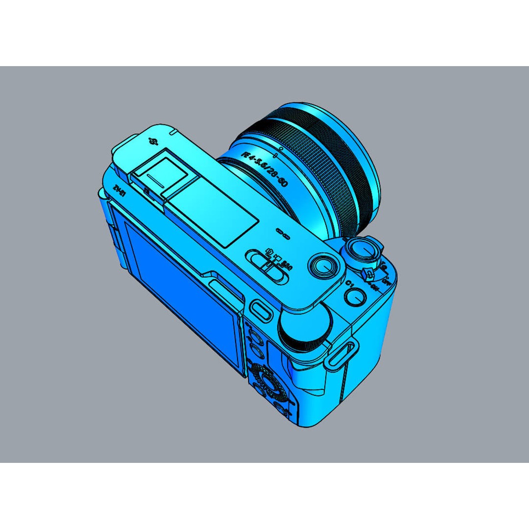 Sony Alpha ZV-E1 3D Model – Mirrorless Camera with FE 28-60mm Lens, FBX - View 24