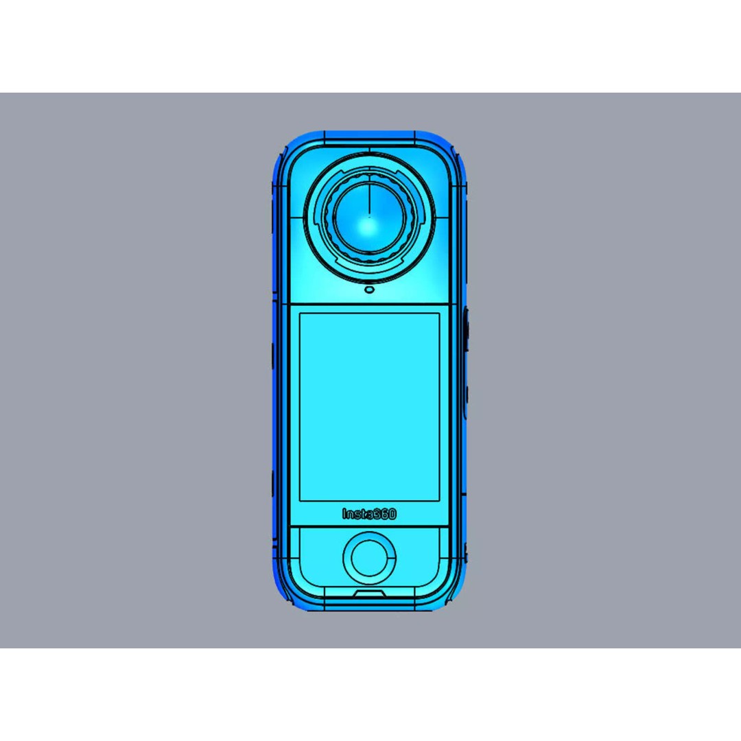 Insta360 X4 Air 3D Model – Realistic Camera with Invisible Selfie Stick, FBX - View 23