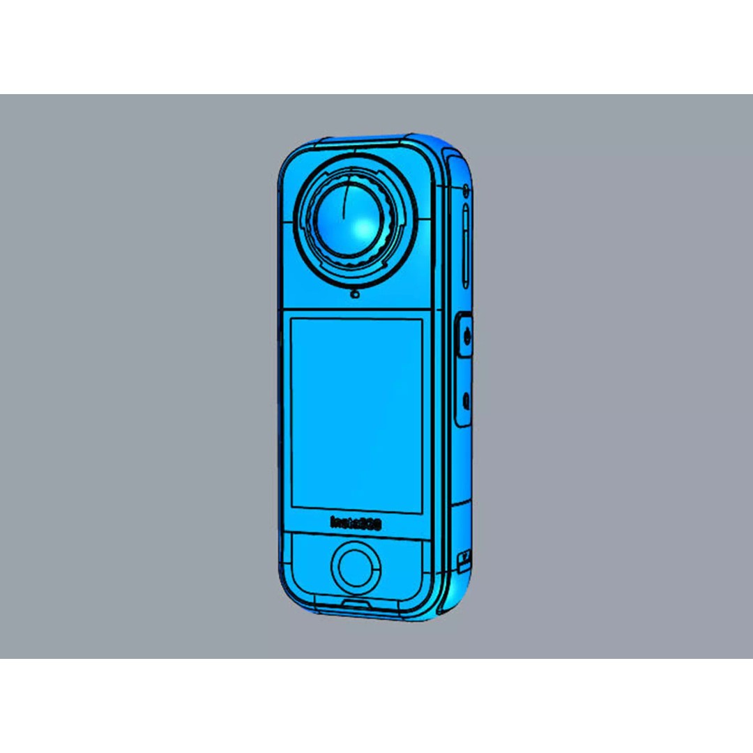 Insta360 X4 Air 3D Model – Realistic Camera with Invisible Selfie Stick, FBX - View 24