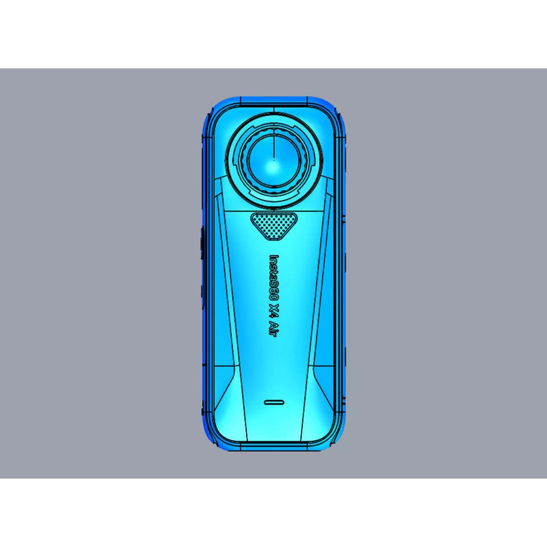 Insta360 X4 Air 3D Model – Realistic Camera with Invisible Selfie Stick, FBX - View 25