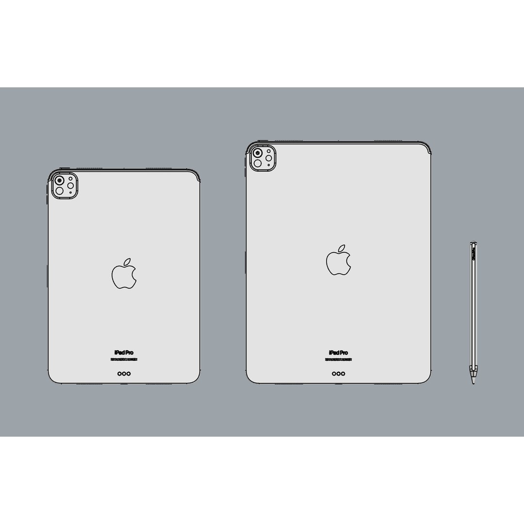 Apple iPad Pro M5 3D Model – Realistic High-Poly Design, FBX & OBJ Formats - View 15