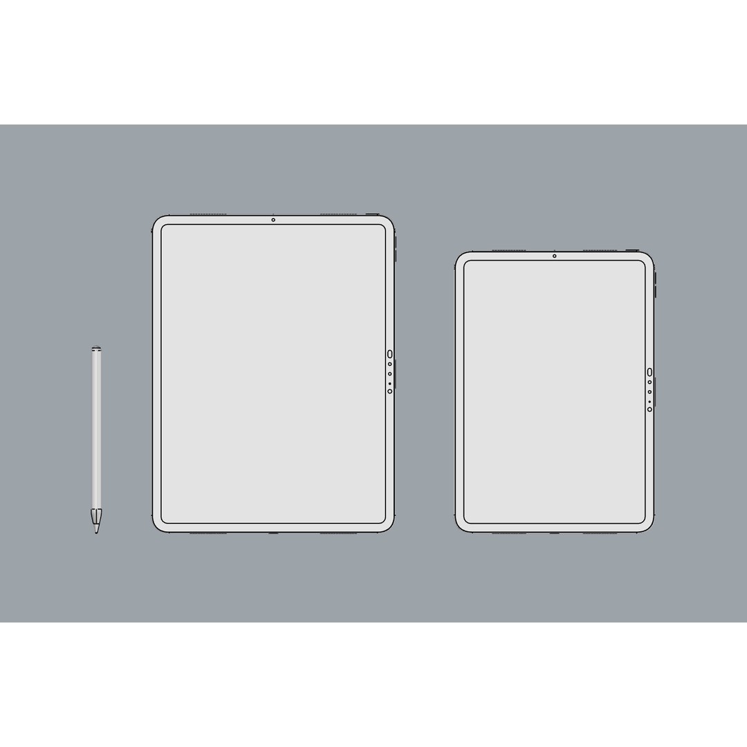 Apple iPad Pro M5 3D Model – Realistic High-Poly Design, FBX & OBJ Formats - View 17