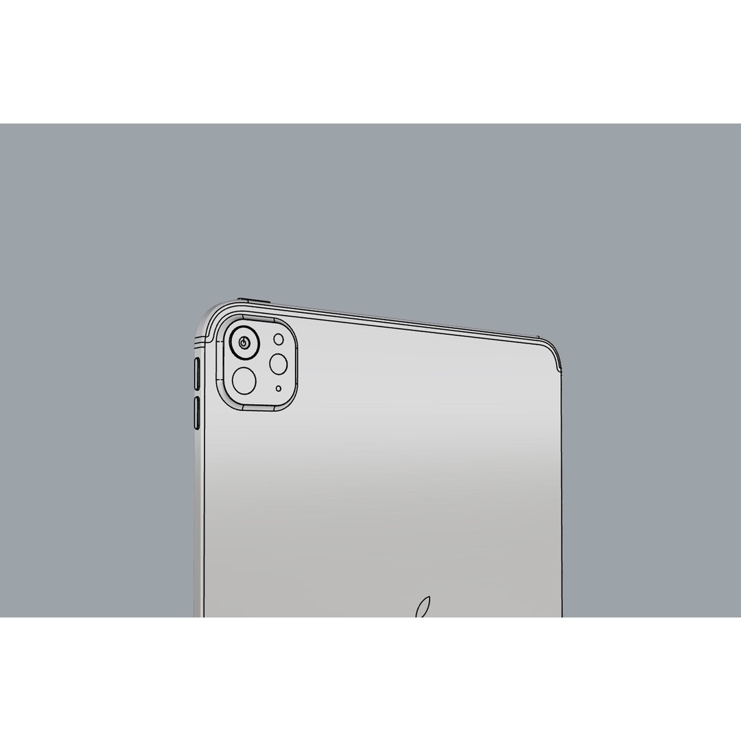 Apple iPad Pro M5 3D Model – Realistic High-Poly Design, FBX & OBJ Formats - View 20