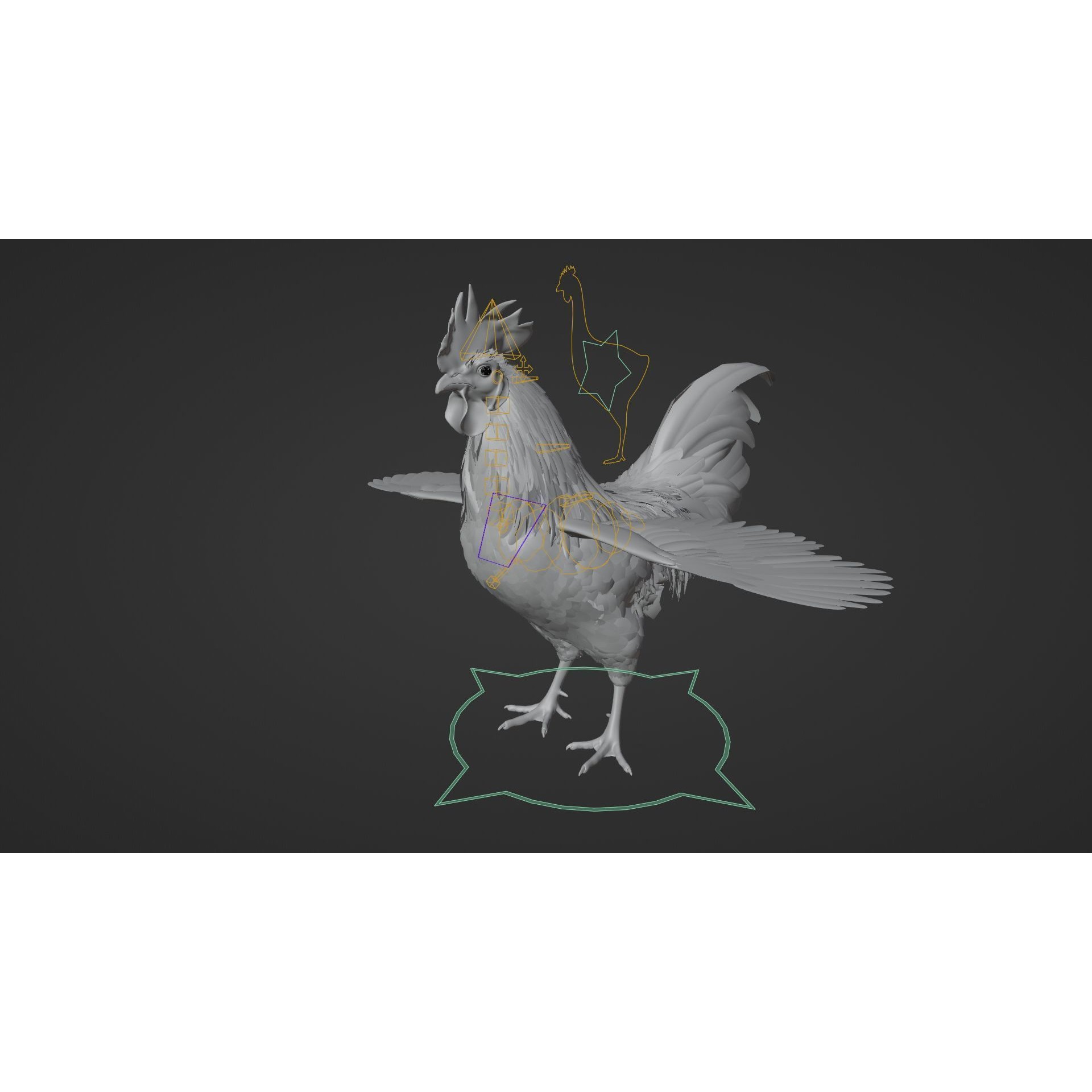 Black Cock - Rigged Animated Game-Ready 3D Model - View 19