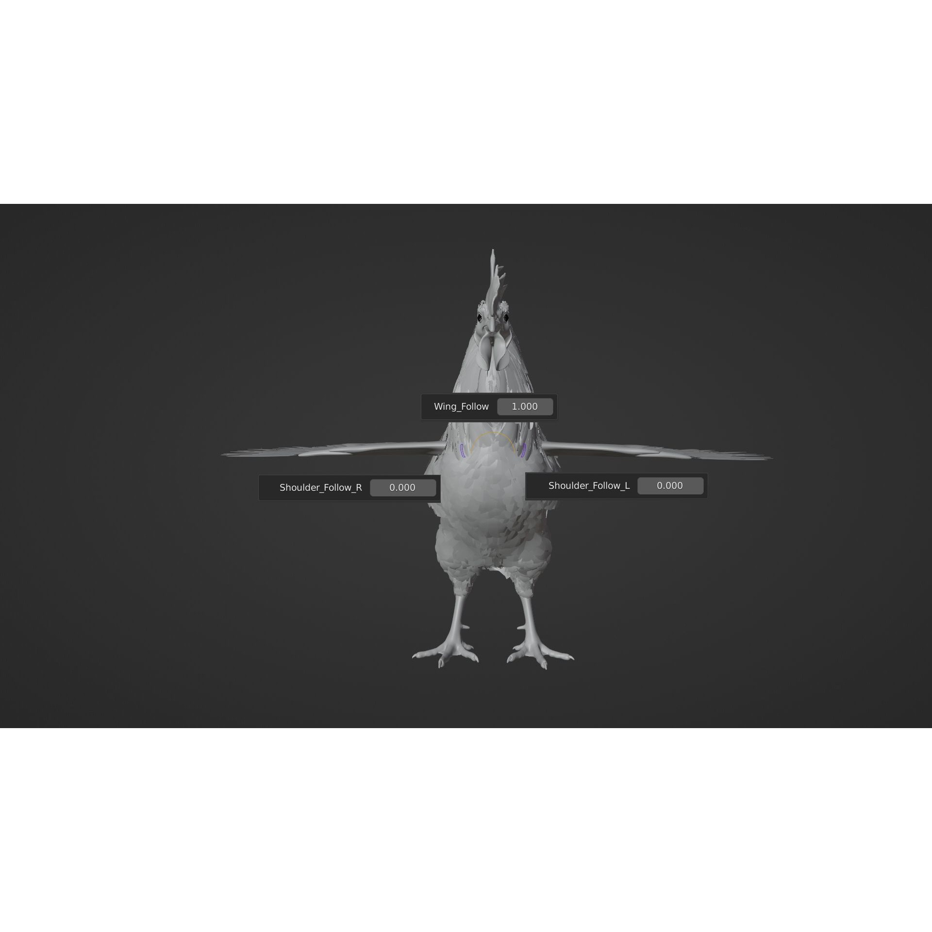 Black Cock - Rigged Animated Game-Ready 3D Model - View 24