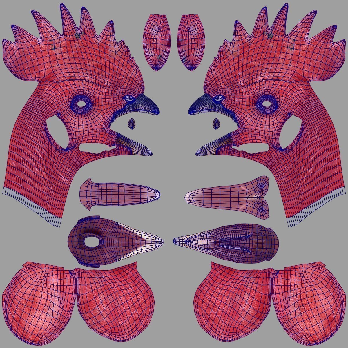 Black Cock - Rigged Animated Game-Ready 3D Model - View 43