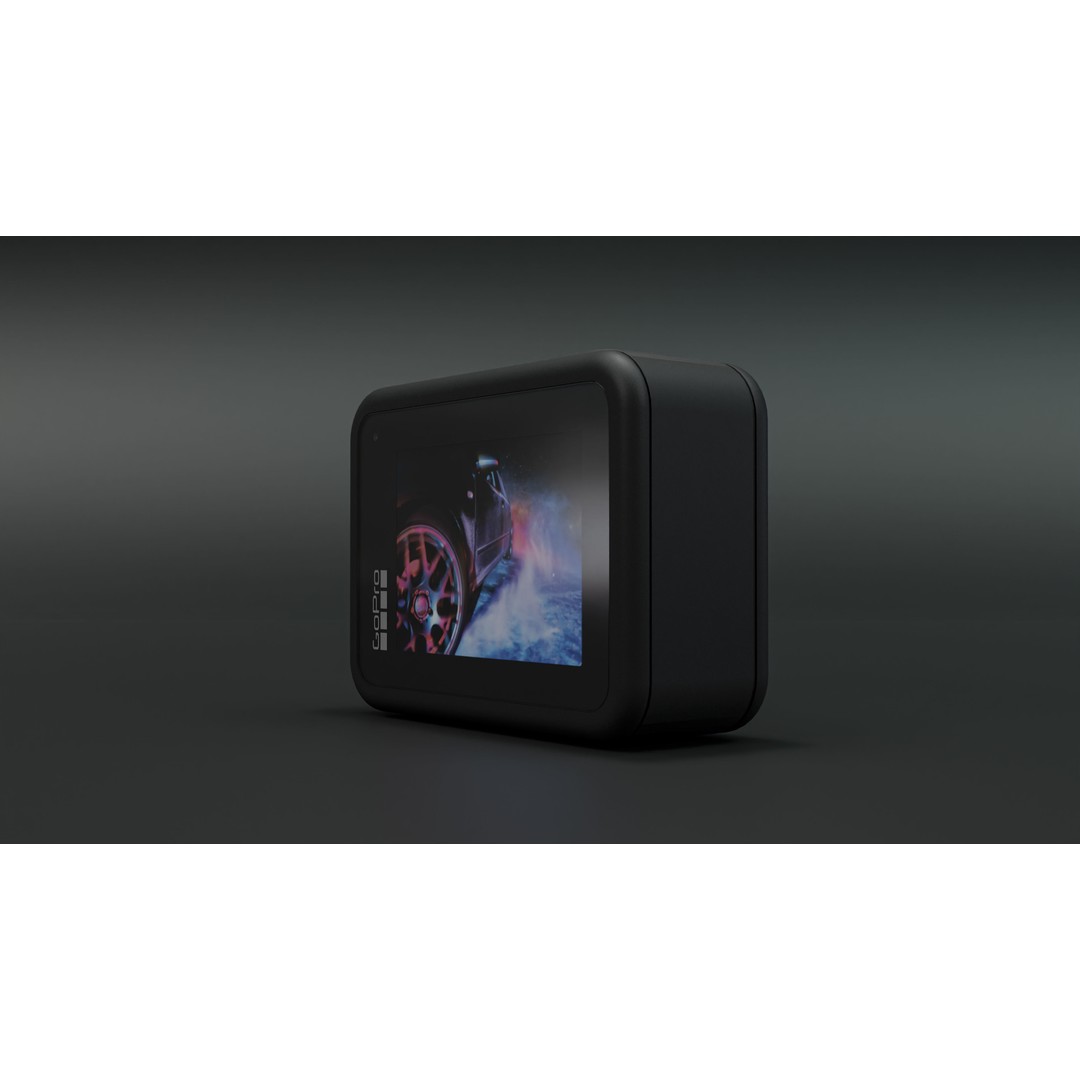 GoPro 8 Black 3D Model – Realistic Rigged Camera for Blender - View 14