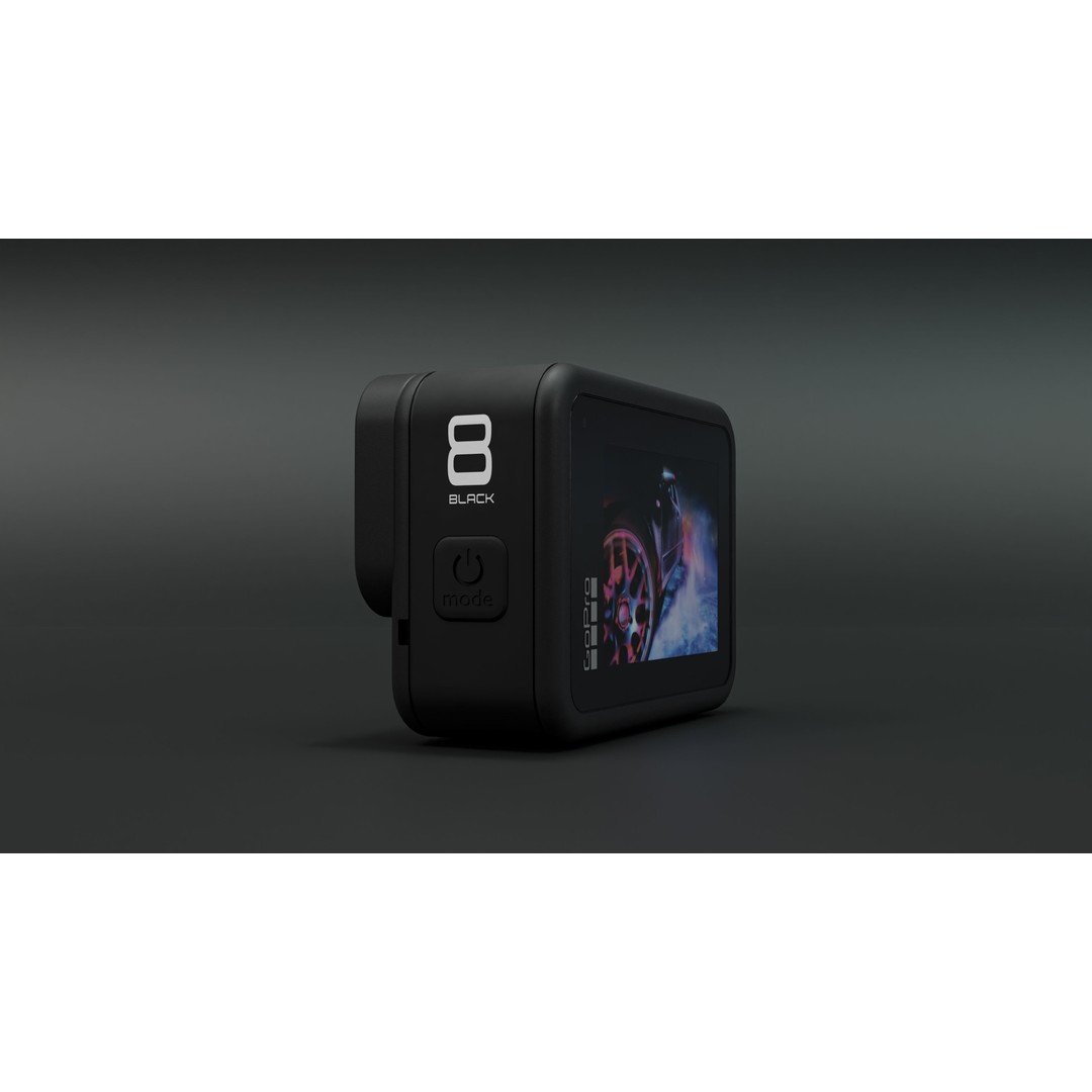 GoPro 8 Black 3D Model – Realistic Rigged Camera for Blender - View 16