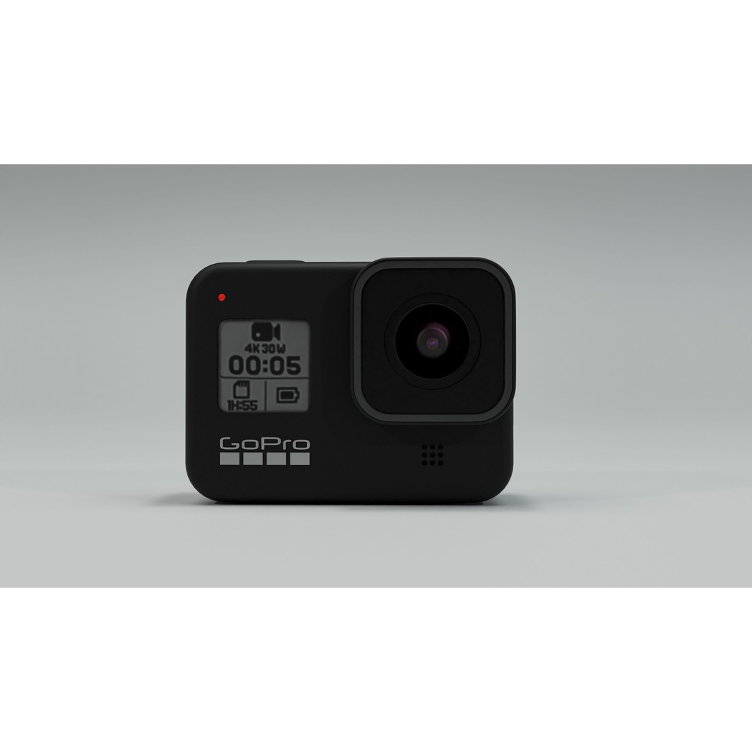 GoPro 8 Black 3D Model – Realistic Rigged Camera for Blender - View 19