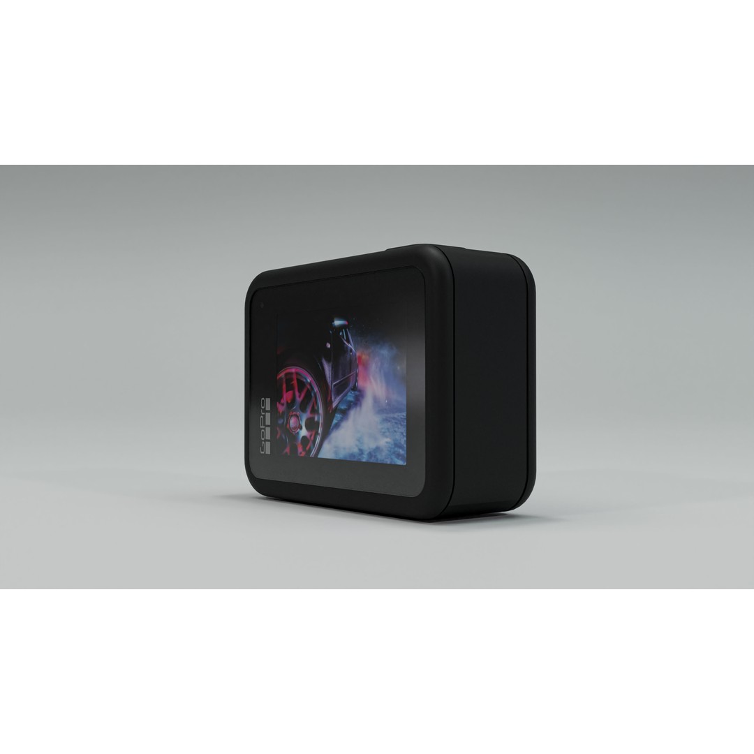 GoPro 8 Black 3D Model – Realistic Rigged Camera for Blender - View 21