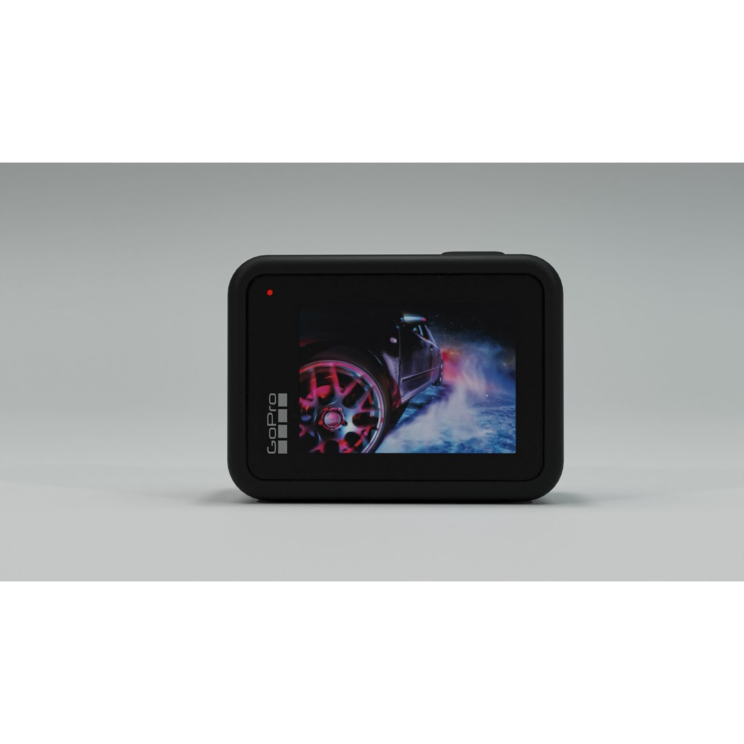 GoPro 8 Black 3D Model – Realistic Rigged Camera for Blender - View 22