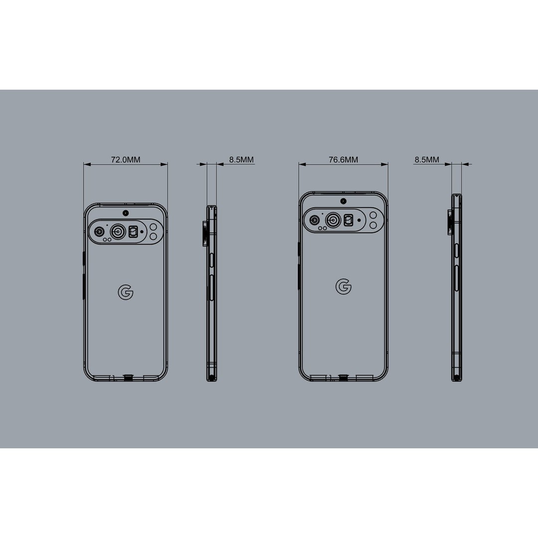 Google Pixel 9 and 9 Pro 3D Model – High Poly Smartphone Asset, FBX, OBJ - View 23