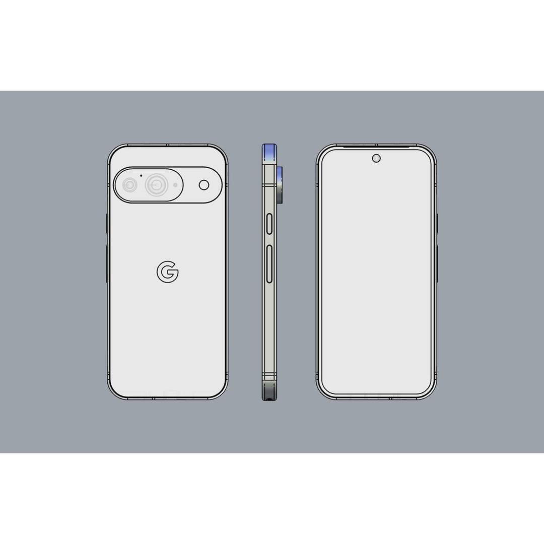 Google Pixel 9 and 9 Pro 3D Model – High Poly Smartphone Asset, FBX, OBJ - View 24