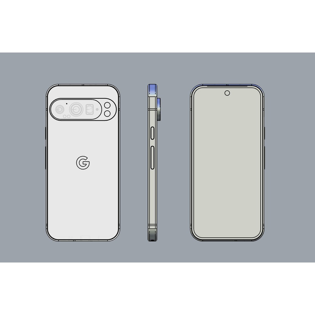 Google Pixel 9 and 9 Pro 3D Model – High Poly Smartphone Asset, FBX, OBJ - View 25