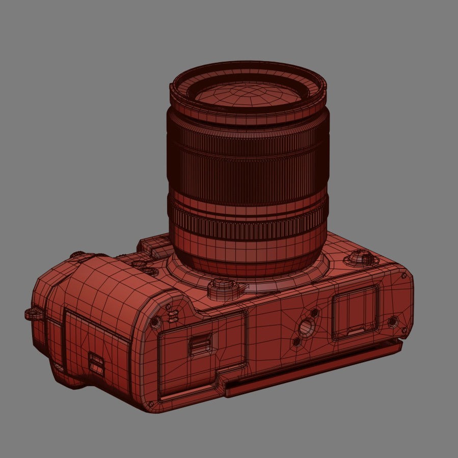 Fujifilm X-T3 Camera 3D Model – High Poly PBR Asset, FBX - View 10