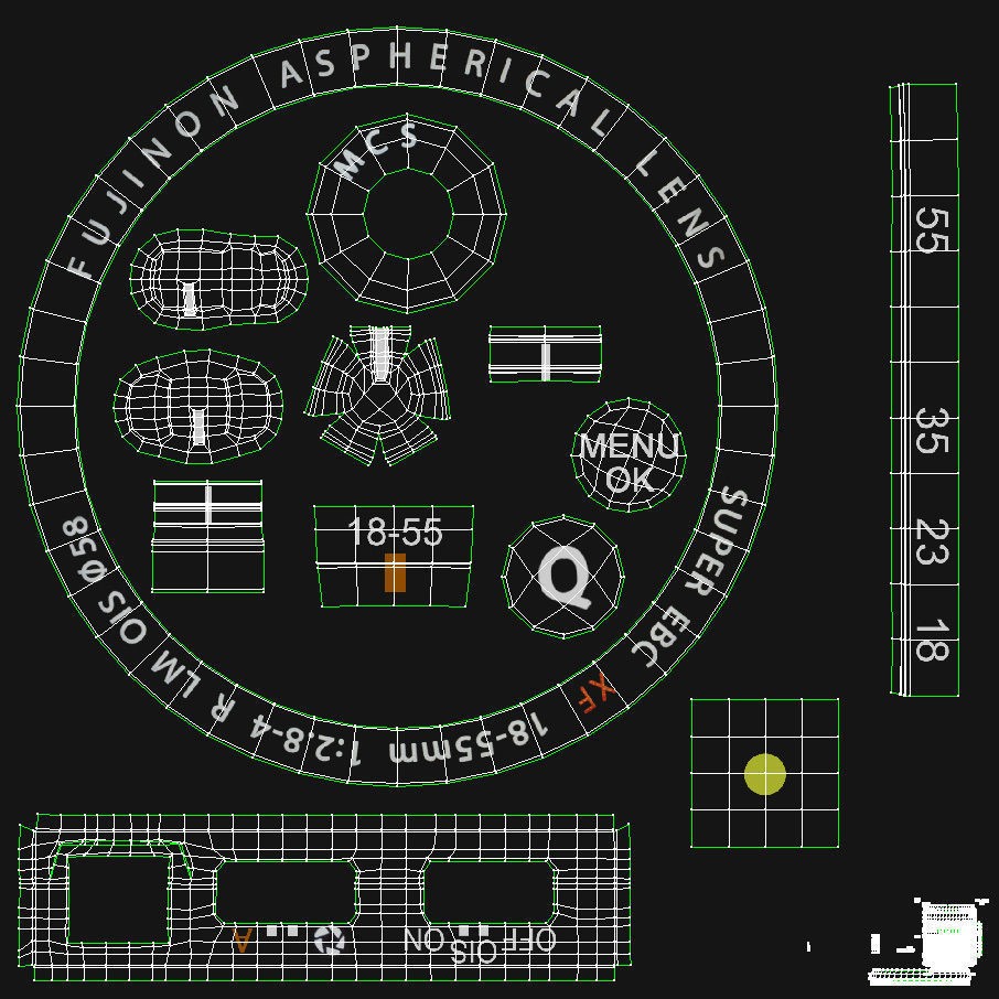 Fujifilm X-T3 Camera 3D Model – High Poly PBR Asset, FBX - View 13