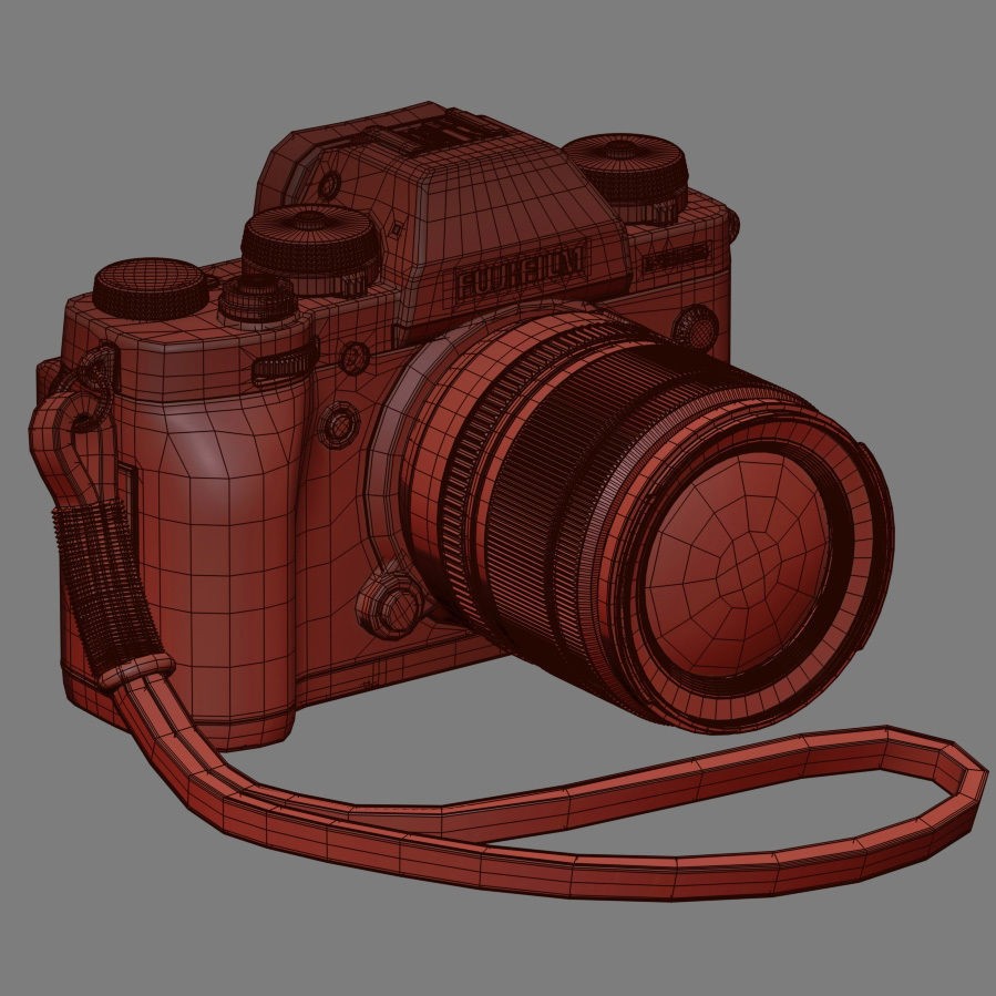 Fujifilm X-T3 Camera 3D Model – High Poly PBR Asset, FBX - View 7