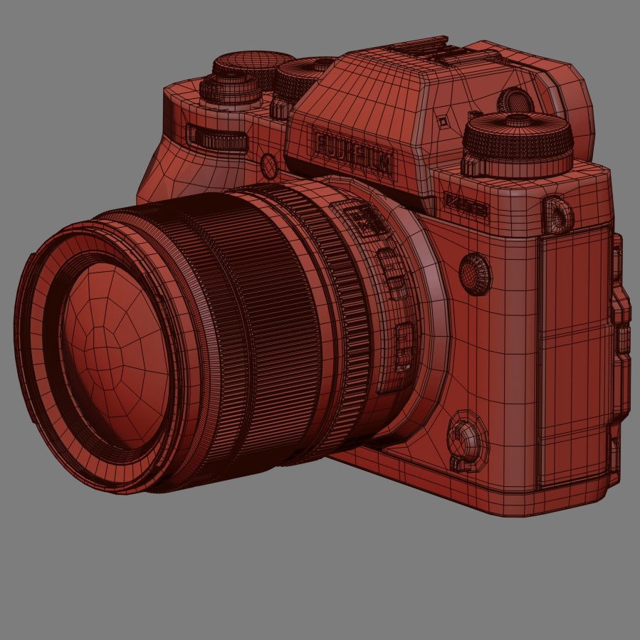 Fujifilm X-T3 Camera 3D Model – High Poly PBR Asset, FBX - View 8