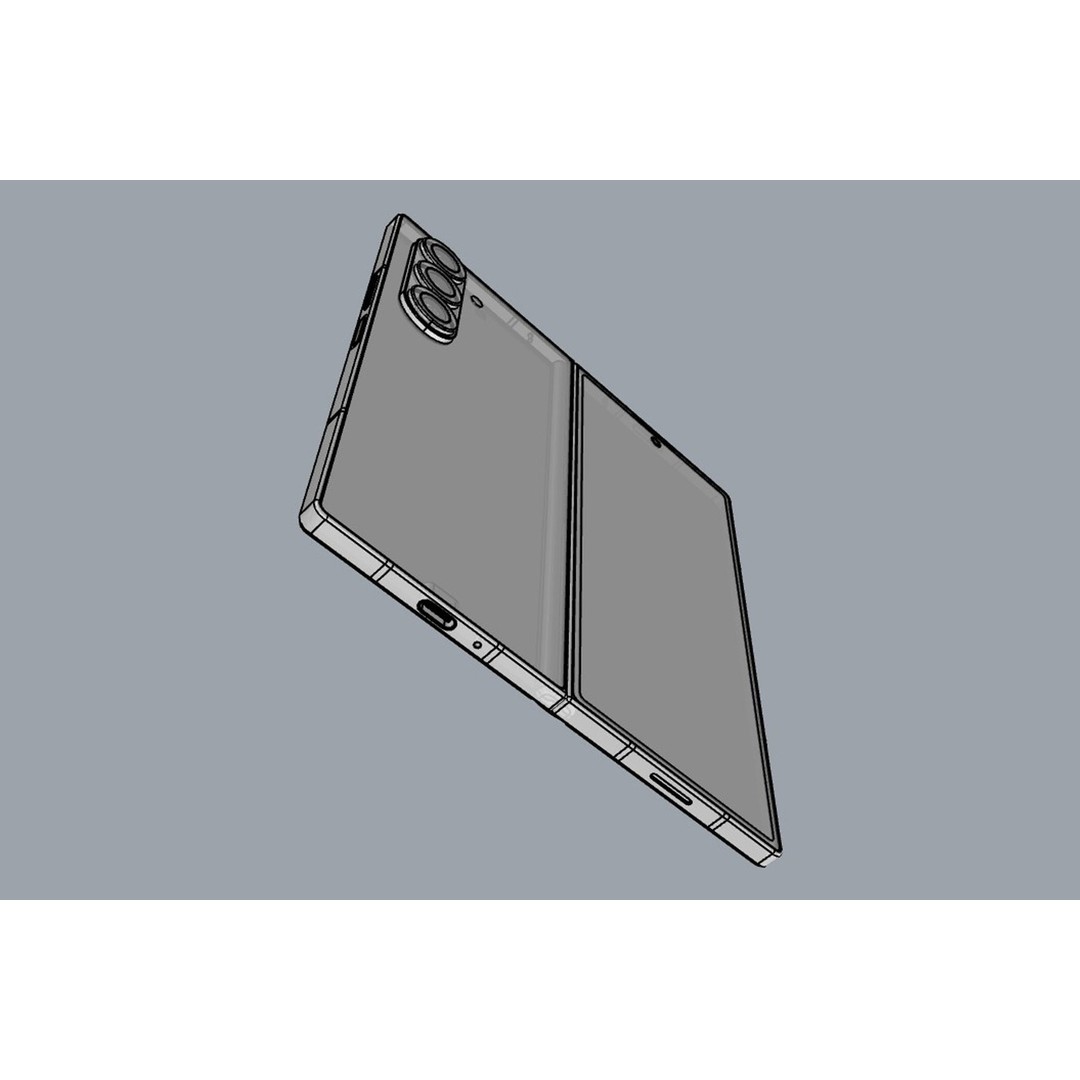 SAMSUNG Galaxy Z Fold6 3D Model – Realistic Mobile Phone, FBX, OBJ - View 23