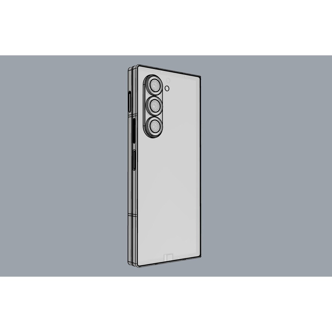 SAMSUNG Galaxy Z Fold6 3D Model – Realistic Mobile Phone, FBX, OBJ - View 24