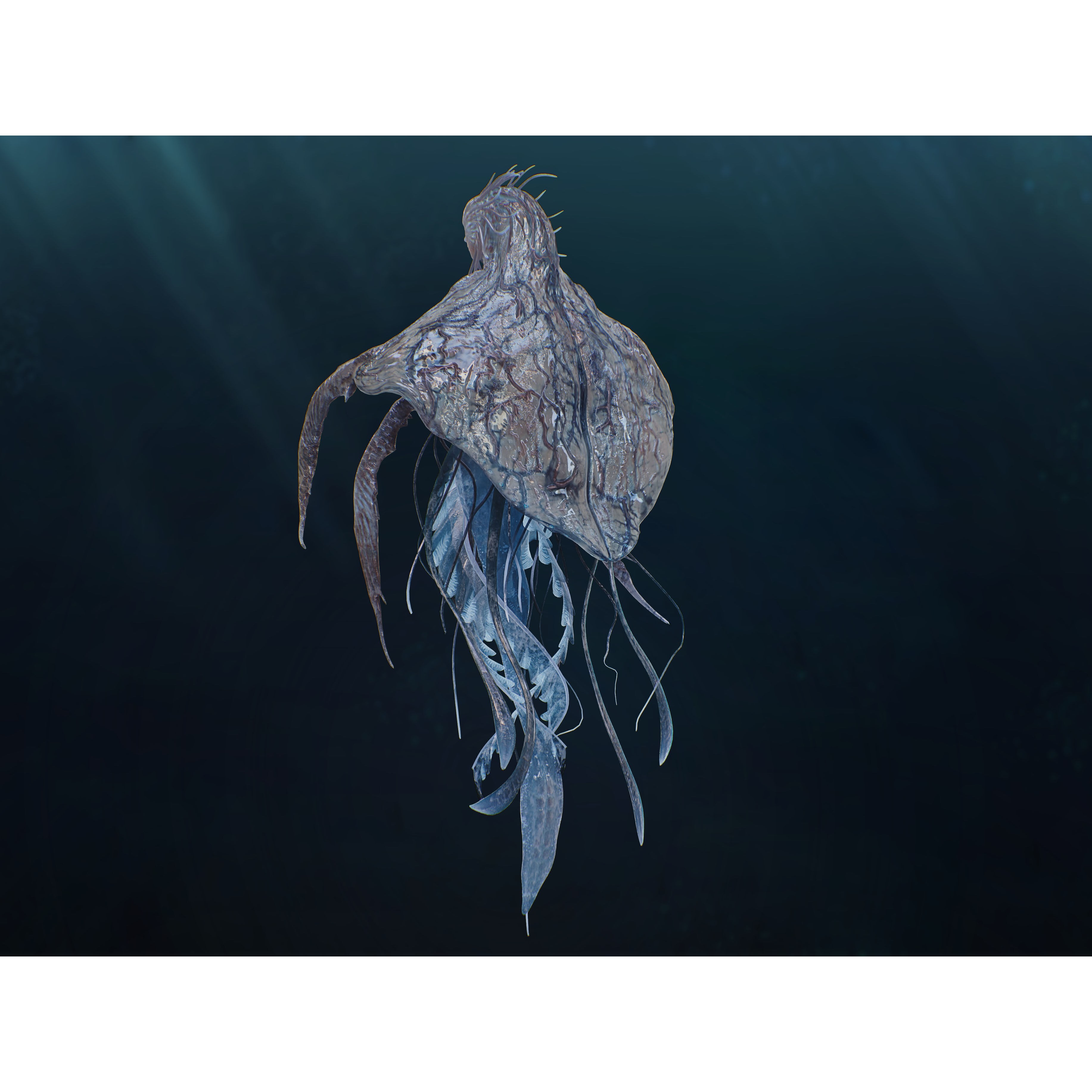 Jellyfish Empress - Low-Poly Game-Ready 3D Model - View 10