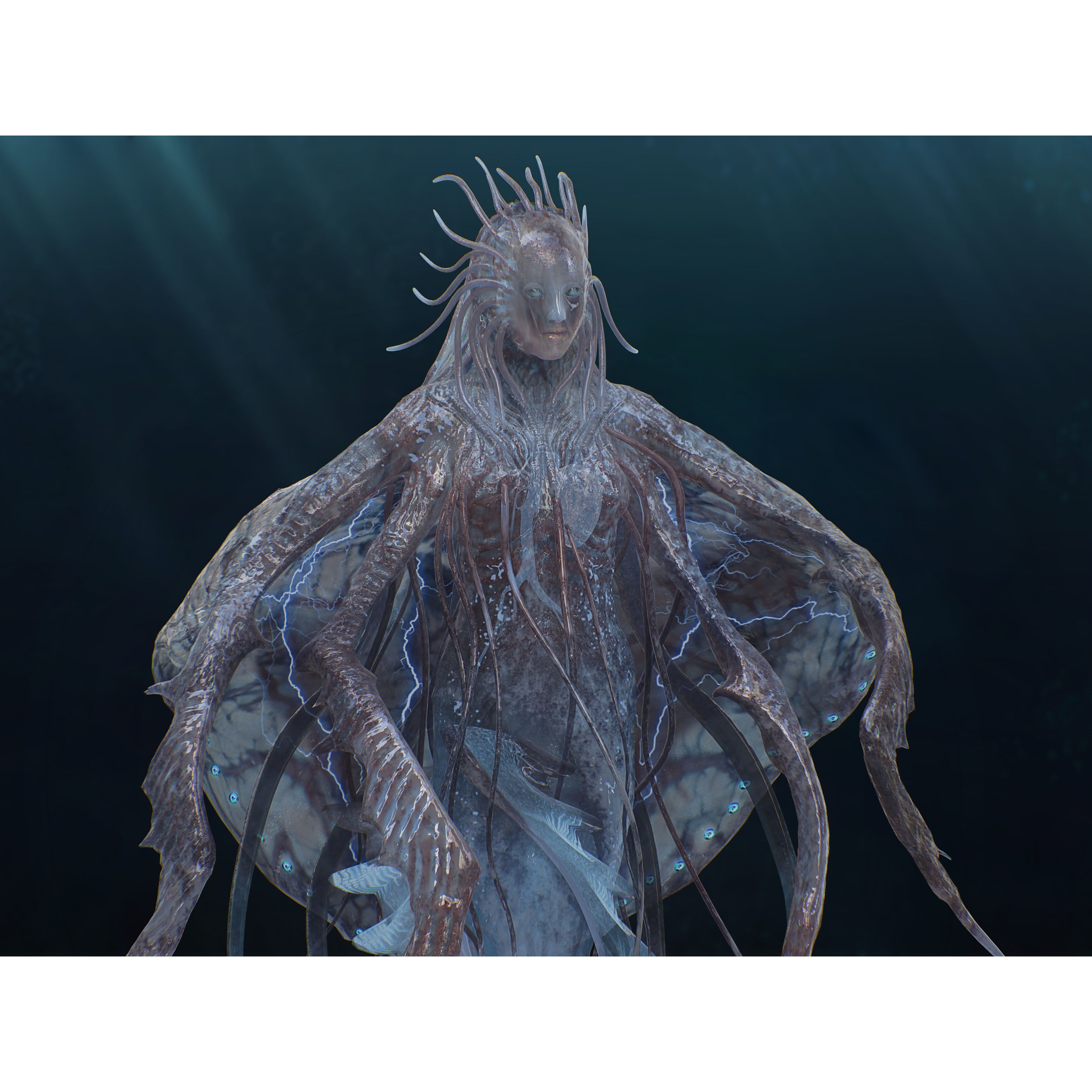 Jellyfish Empress - Low-Poly Game-Ready 3D Model - View 11