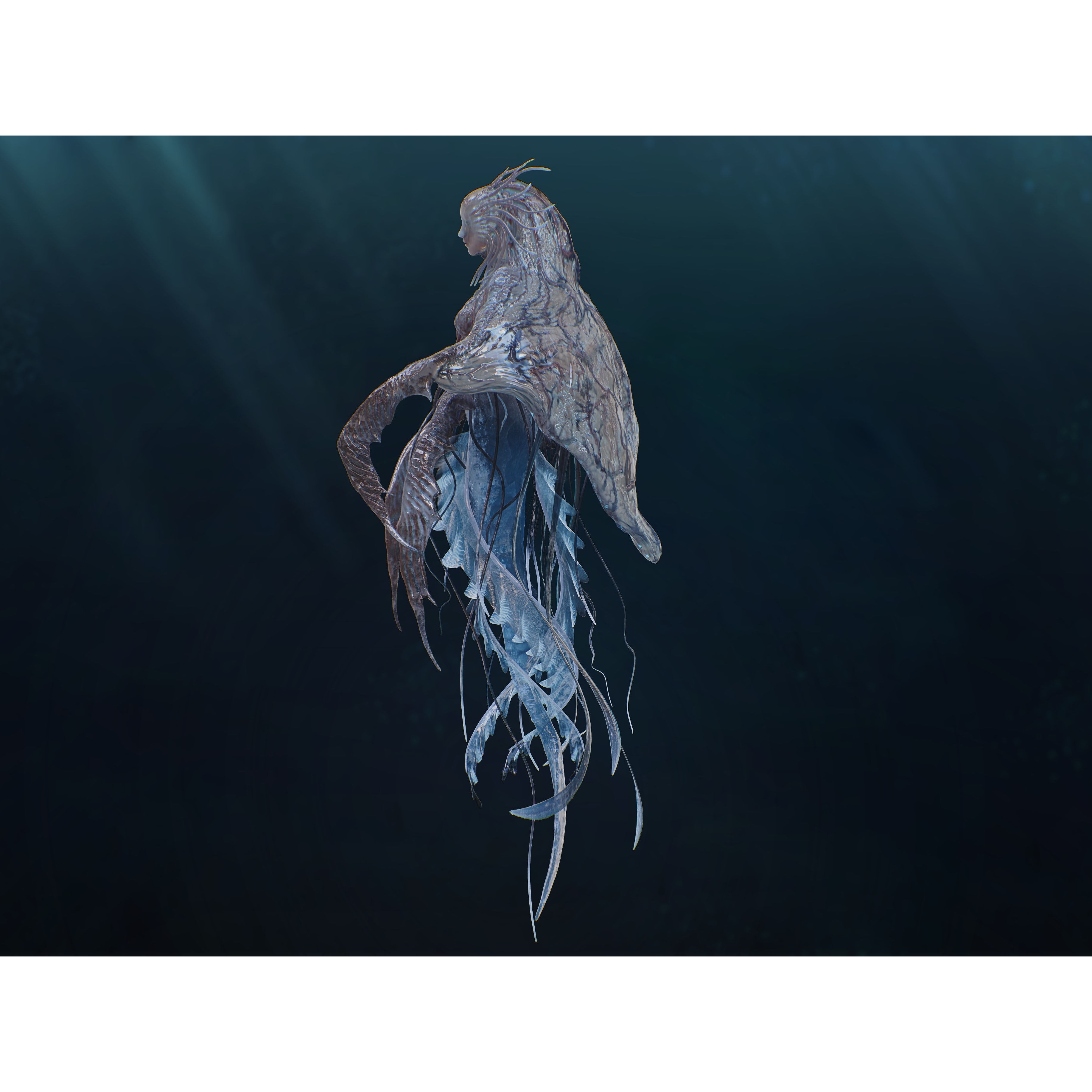 Jellyfish Empress - Low-Poly Game-Ready 3D Model - View 7