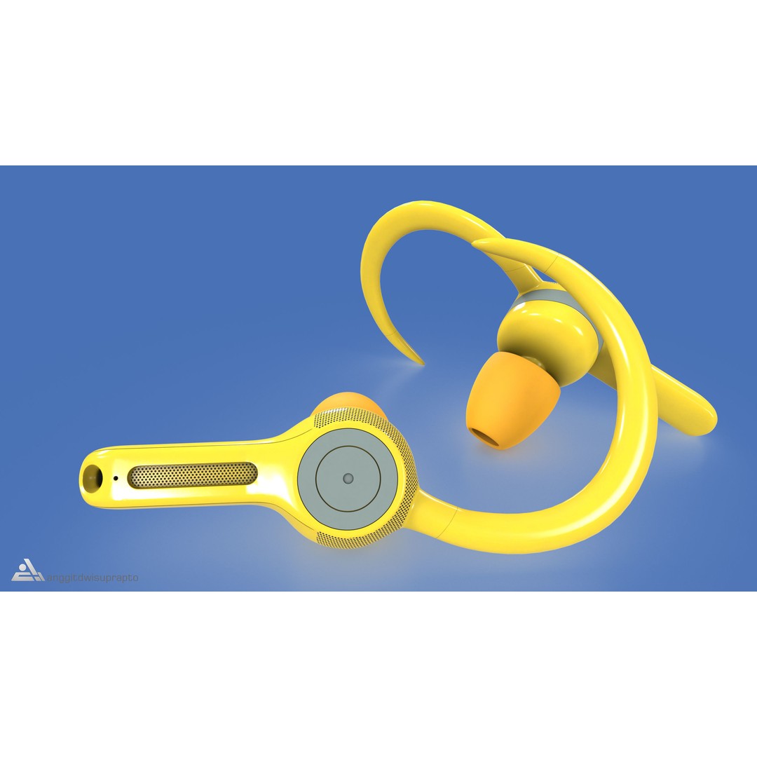 Sport Headphones 3D Model – Realistic Low Poly Design, FBX & PBR Textures - View 7