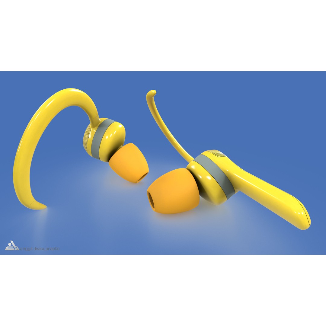 Sport Headphones 3D Model – Realistic Low Poly Design, FBX & PBR Textures - View 9