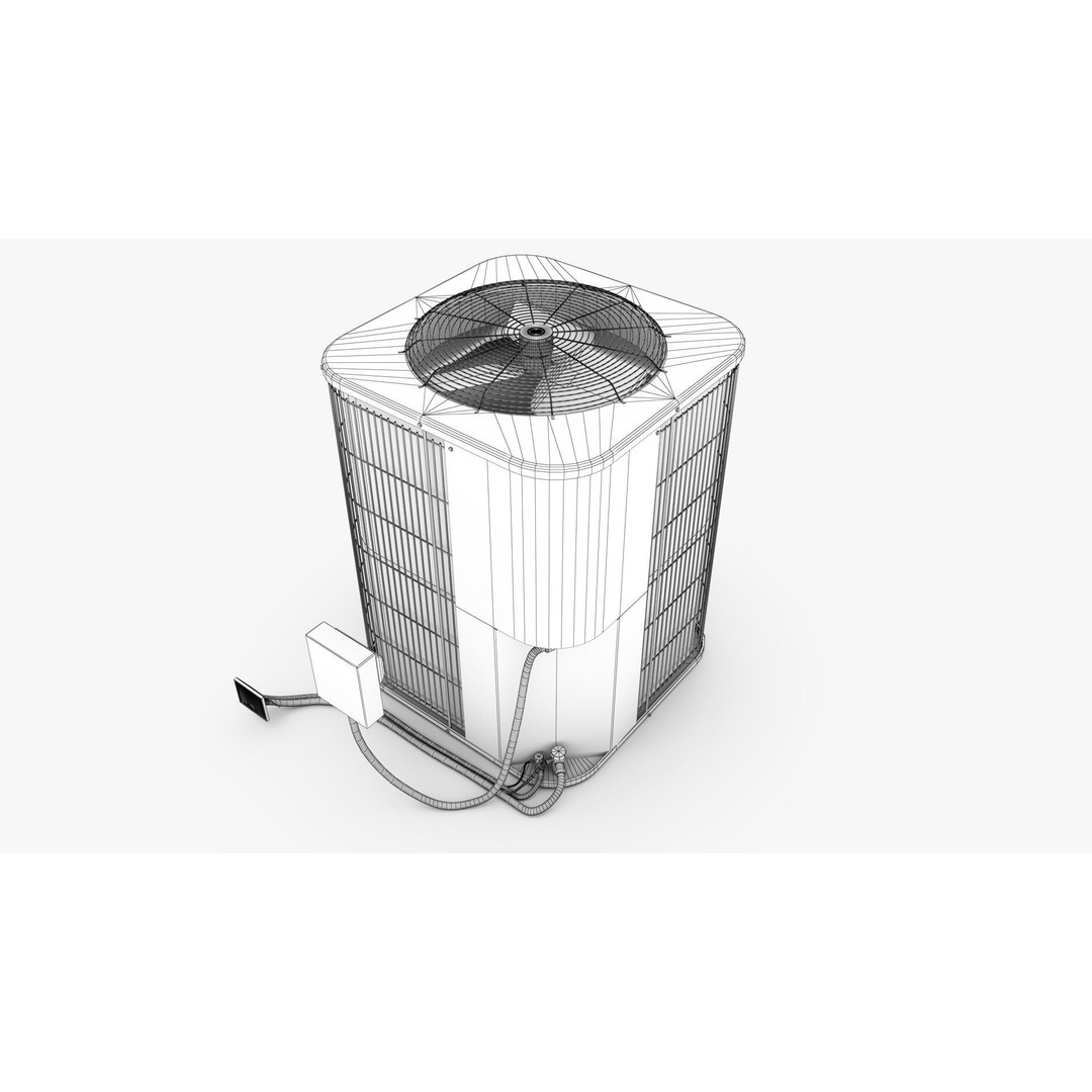 Air Conditioner 3D Model – Low Poly PBR Asset for Games, Blender