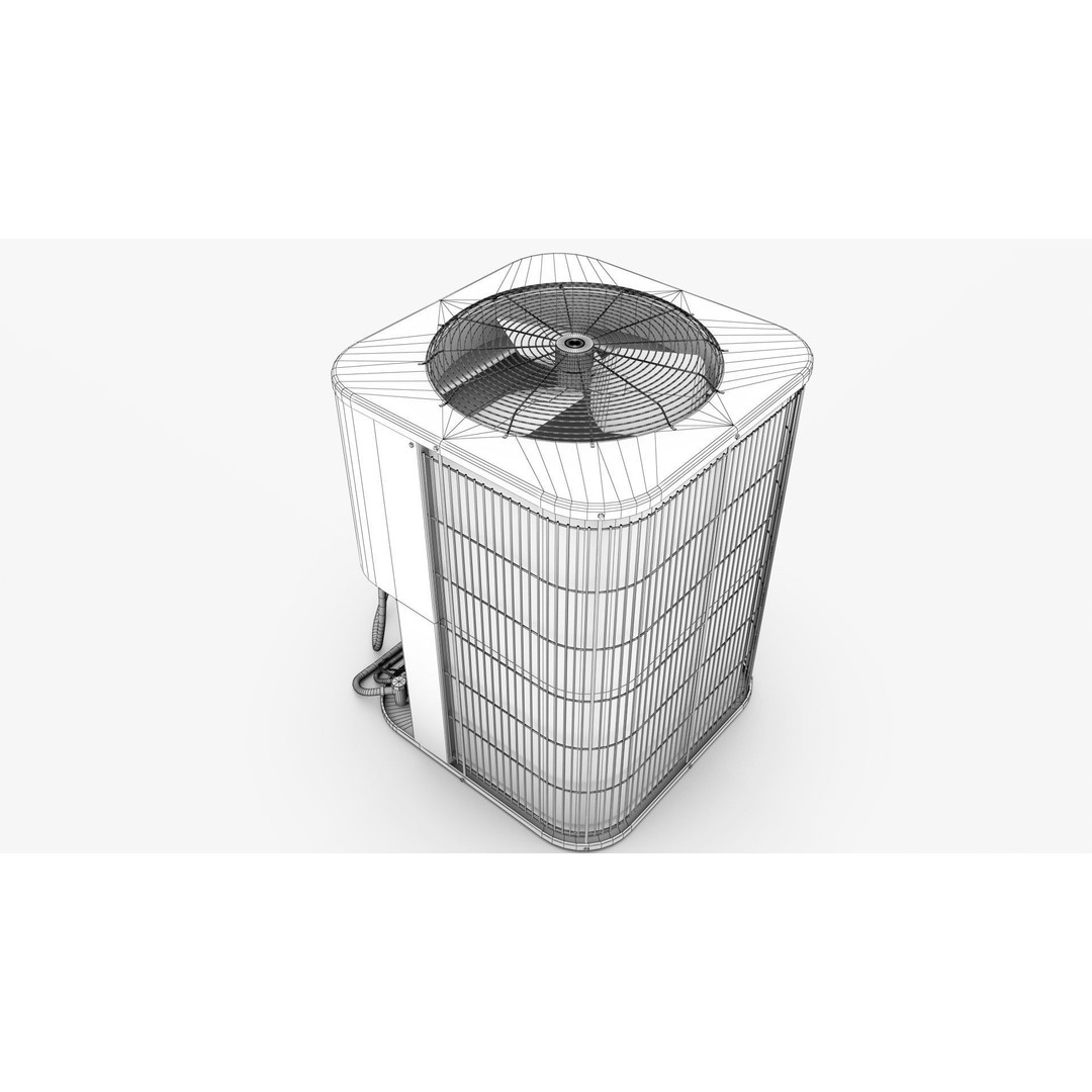 Air Conditioner 3D Model – Low Poly PBR Asset for Games, Blender - View 10