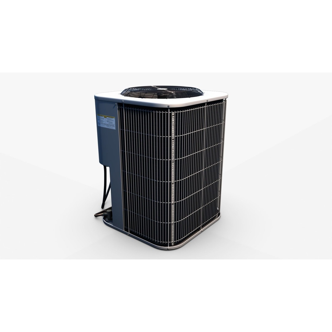 Air Conditioner 3D Model – Low Poly PBR Asset for Games, Blender - View 3