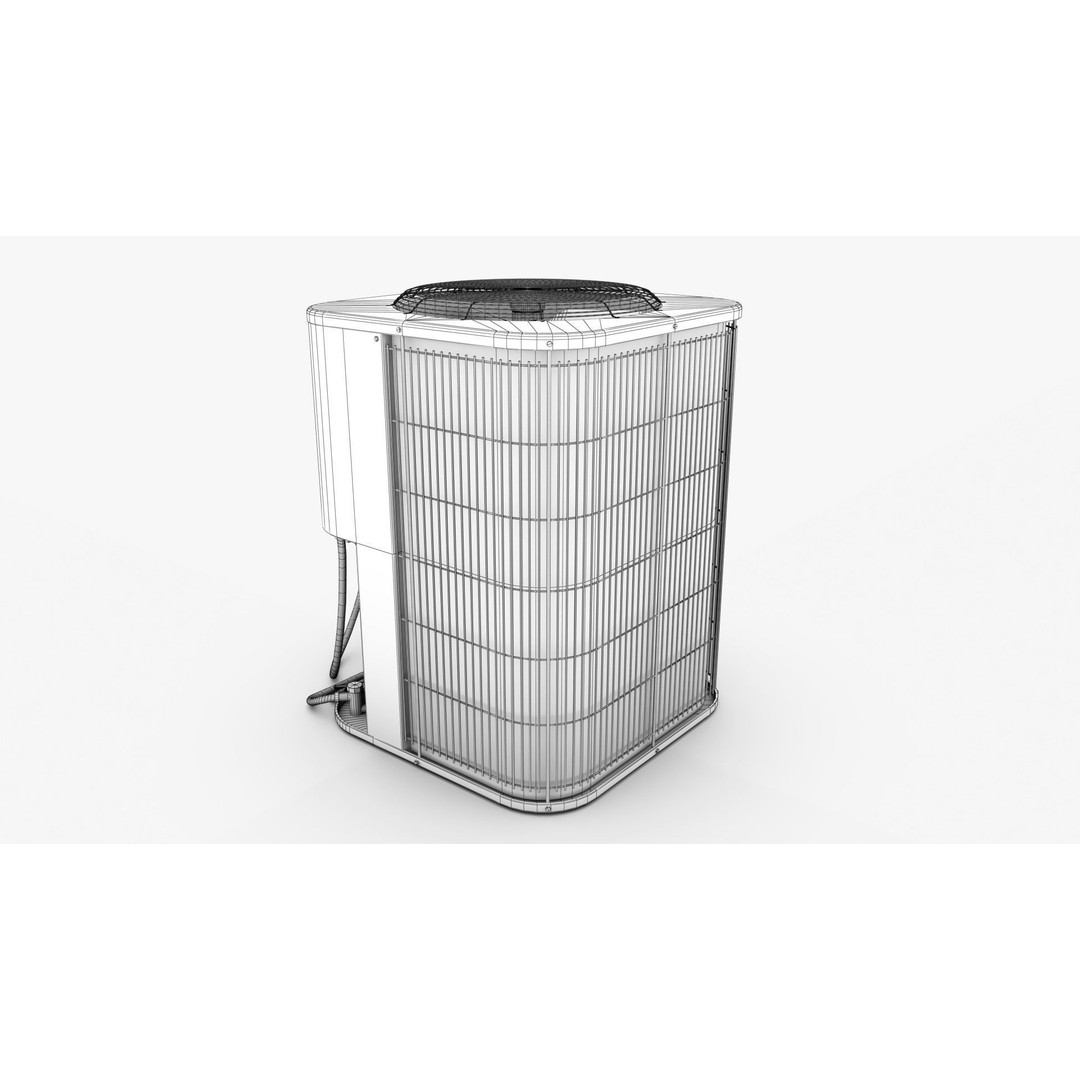 Air Conditioner 3D Model – Low Poly PBR Asset for Games, Blender - View 9