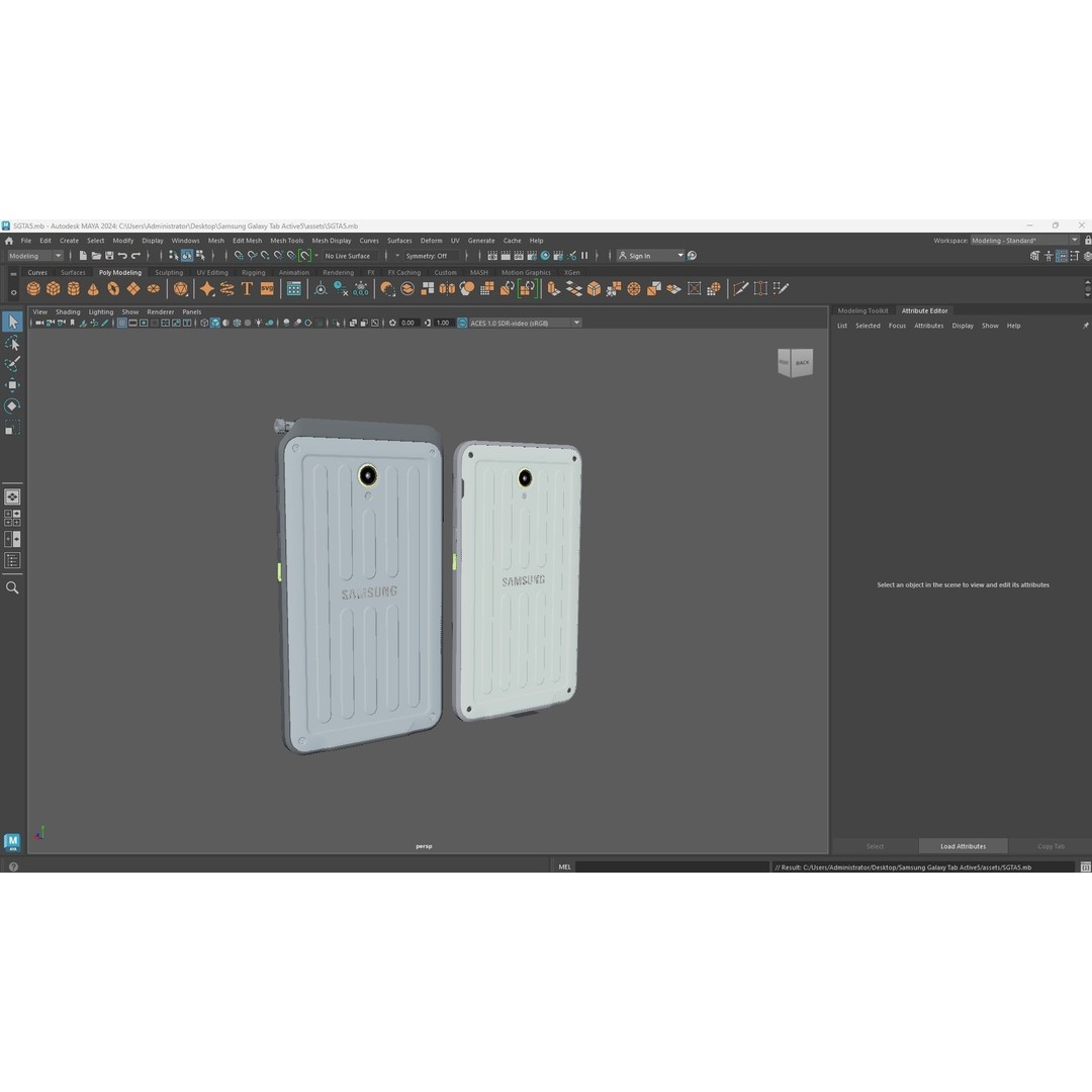 Samsung Galaxy Tab Active 5 3D Model – Low Poly Game Asset, FBX, OBJ - View 46