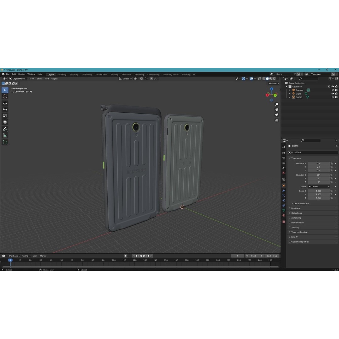 Samsung Galaxy Tab Active 5 3D Model – Low Poly Game Asset, FBX, OBJ - View 50