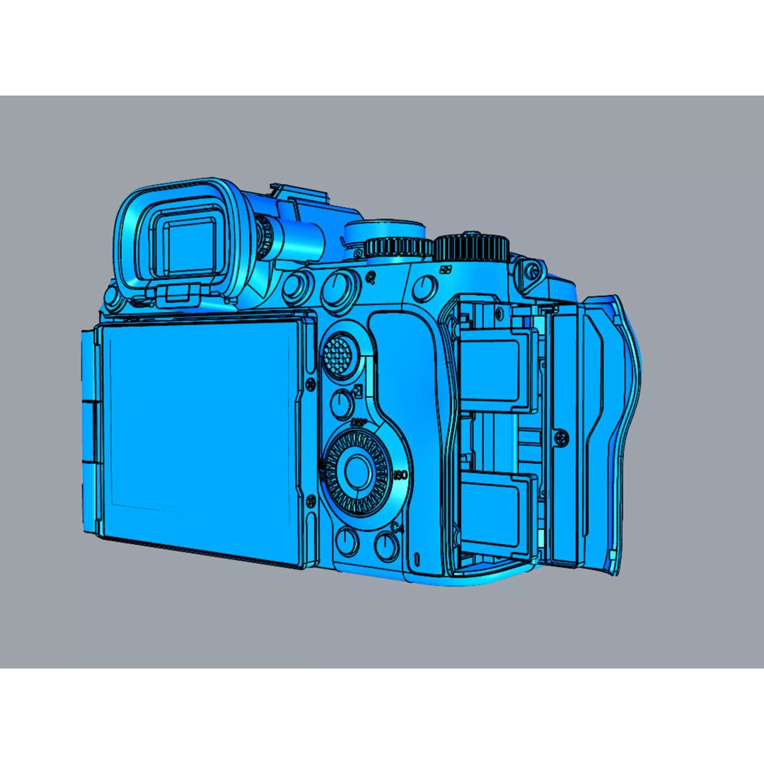 Sony Alpha 7R V 3D Model – High-Quality Camera Asset, FBX, OBJ
