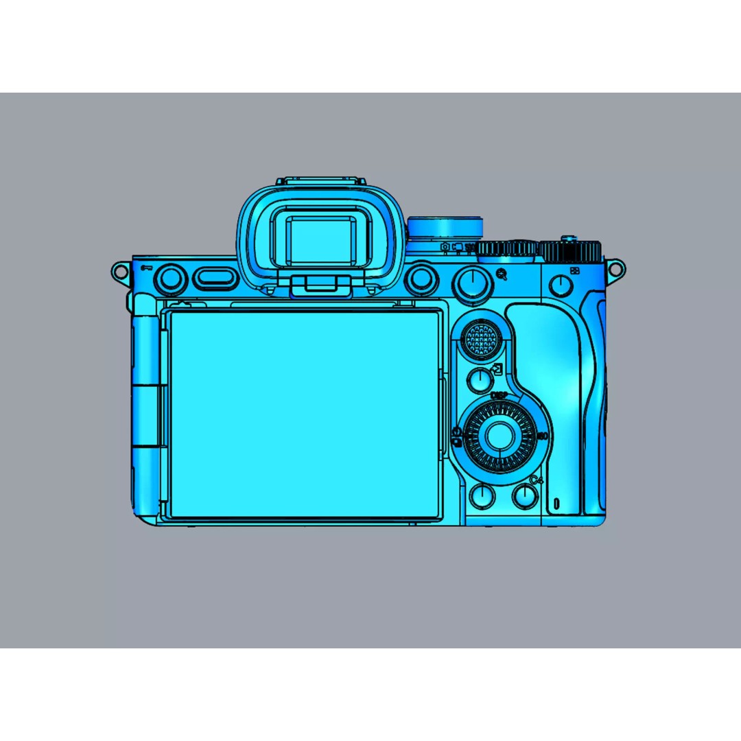 Sony Alpha 7R V 3D Model – High-Quality Camera Asset, FBX, OBJ - View 23