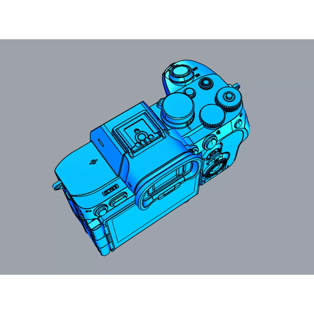 Sony Alpha 7R V 3D Model – High-Quality Camera Asset, FBX, OBJ - View 24