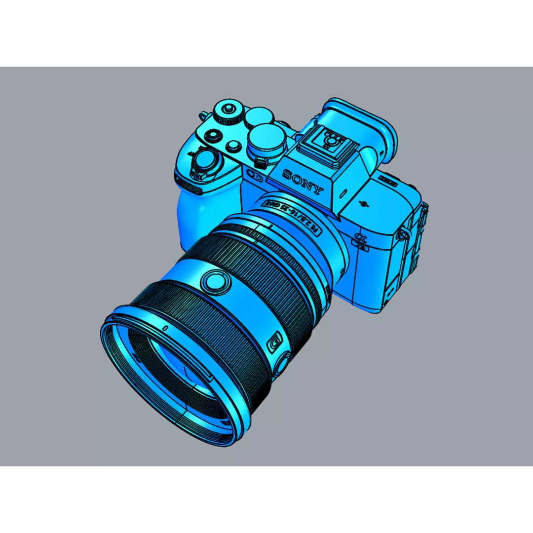 Sony Alpha 7R V 3D Model – High-Quality Camera Asset, FBX, OBJ - View 26