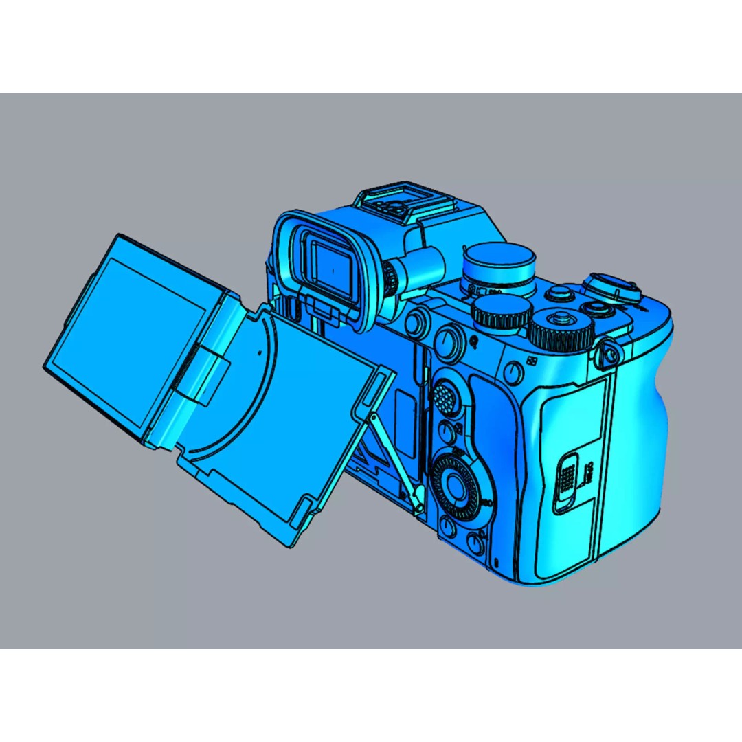 Sony Alpha 7R V 3D Model – High-Quality Camera Asset, FBX, OBJ - View 28