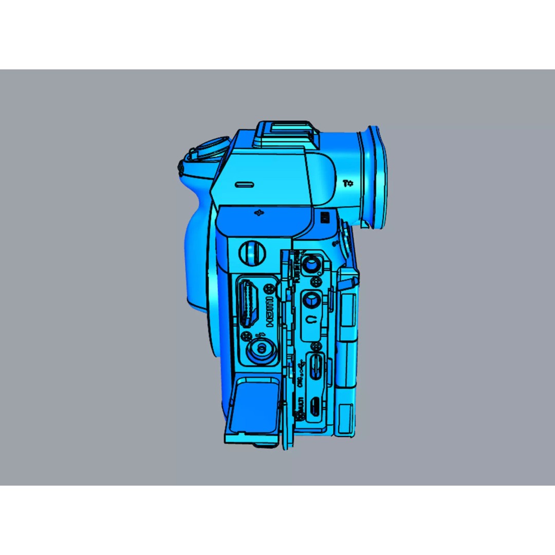 Sony Alpha 7R V 3D Model – High-Quality Camera Asset, FBX, OBJ - View 29