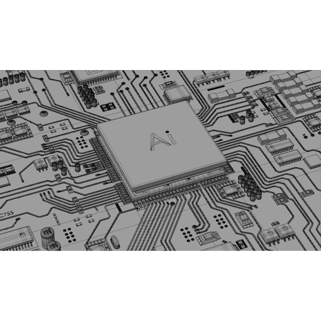 Circuit Board 3D Model – High Poly Textured Asset, Blender, FBX, OBJ - View 26