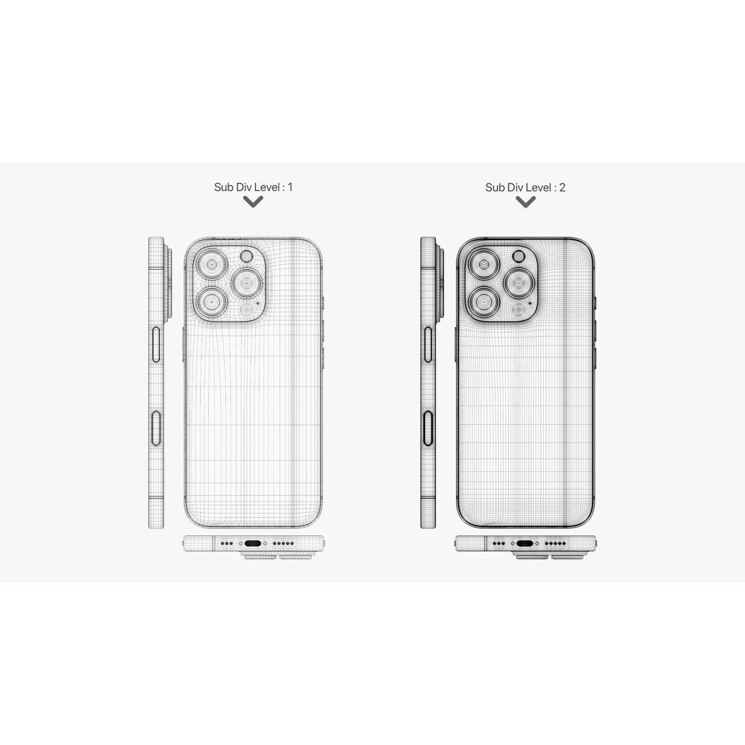 Apple iPhone 16 Pro 3D Model – High Poly PBR Asset, FBX & OBJ