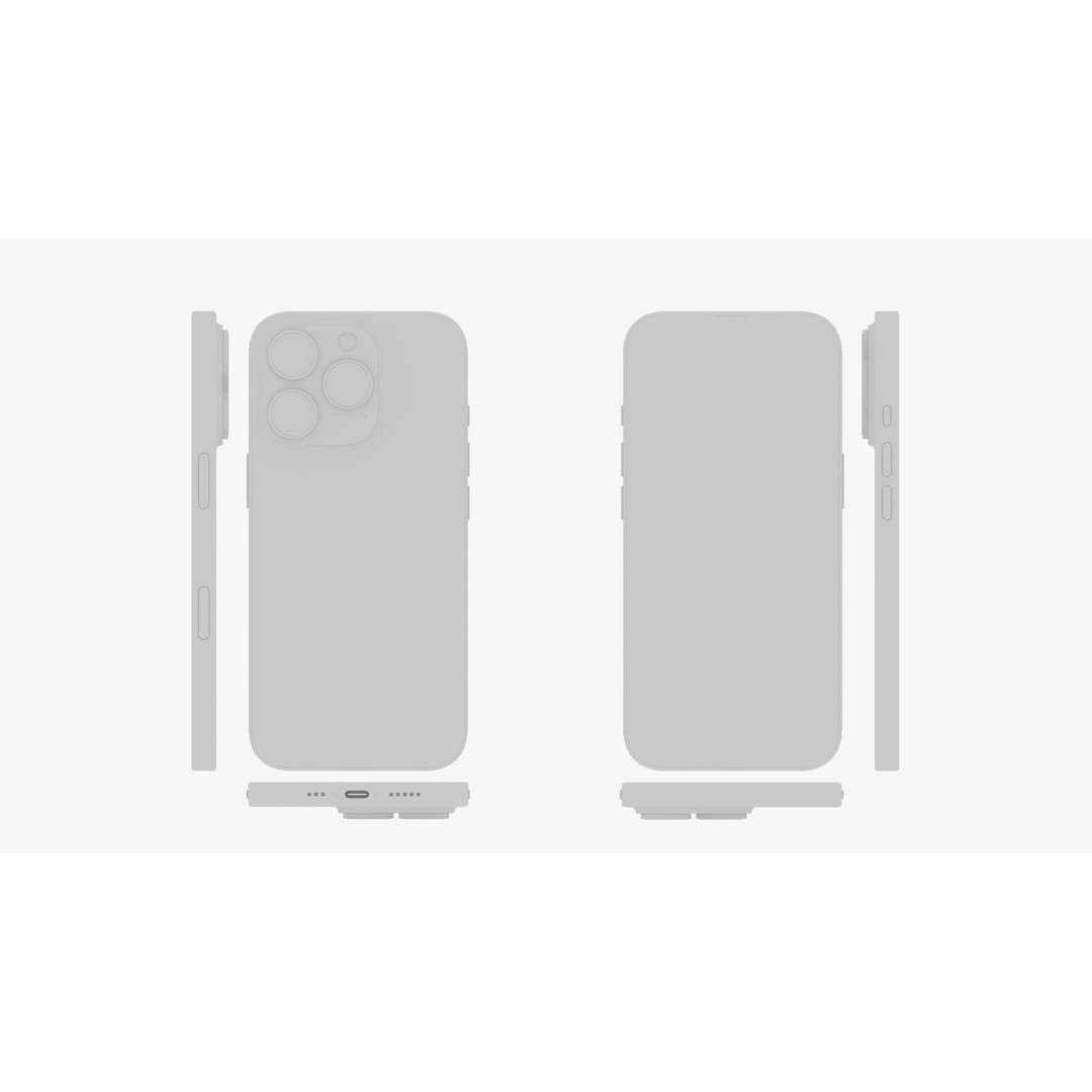 Apple iPhone 16 Pro 3D Model – High Poly PBR Asset, FBX & OBJ - View 19