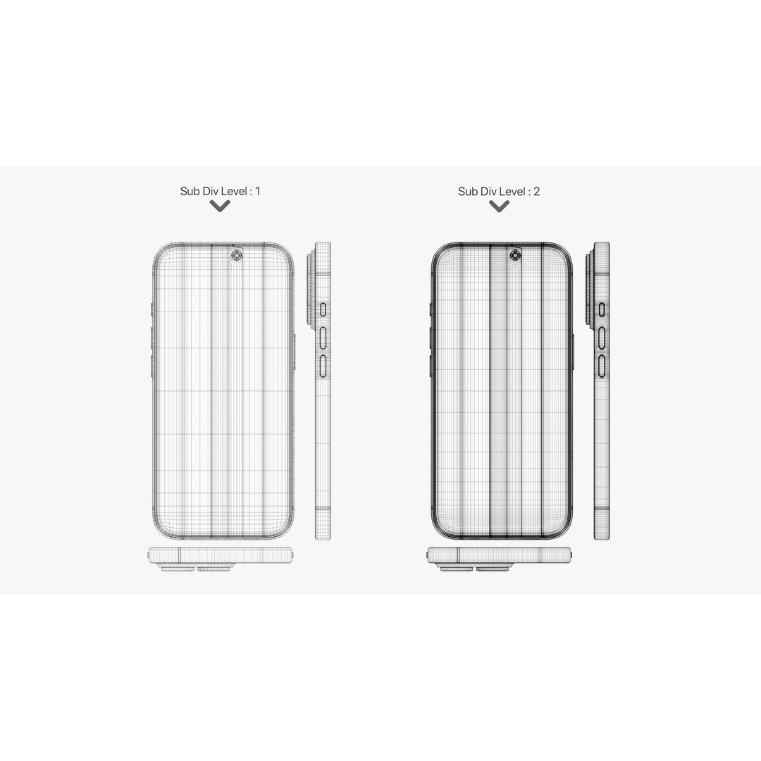 Apple iPhone 16 Pro 3D Model – High Poly PBR Asset, FBX & OBJ - View 21