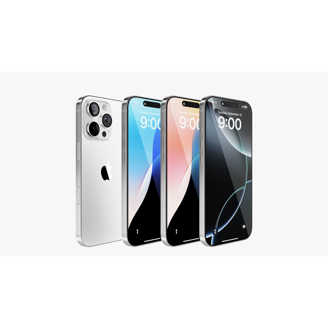 Apple iPhone 16 Pro 3D Model – High Poly PBR Asset, FBX & OBJ - View 3