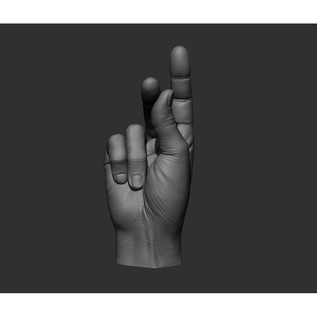 Realistic Male Hands 3D Model – High Poly Collection, FBX, OBJ - View 14
