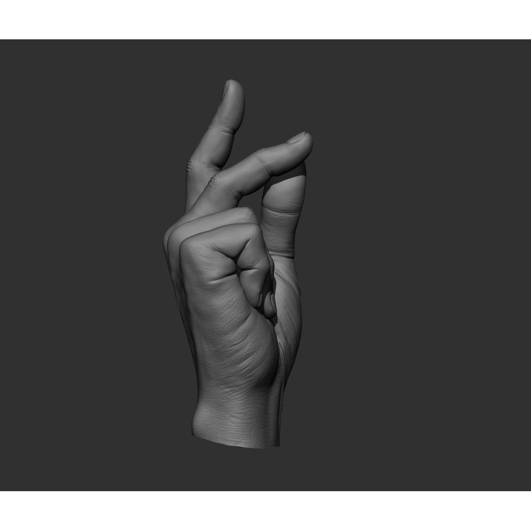Realistic Male Hands 3D Model – High Poly Collection, FBX, OBJ - View 16